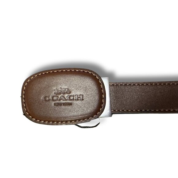 NWT Coach Eliza Leather Belt Maple Brown Buckle Size 42 CW737 main image 4